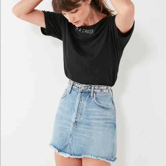 AGOLDE Quinn Studded Denim Mini Skirt
Style No. 43601731 - Picture 2 of 9